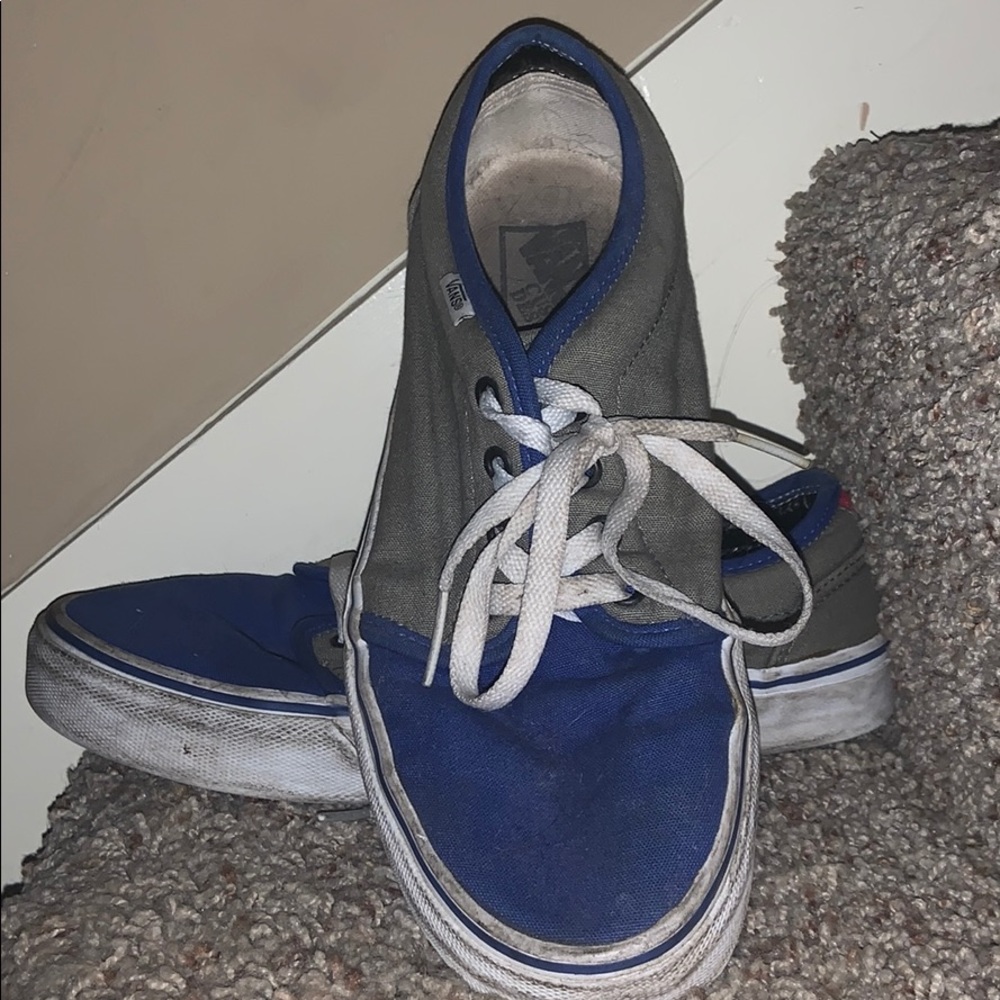Blue and gray men’s vans